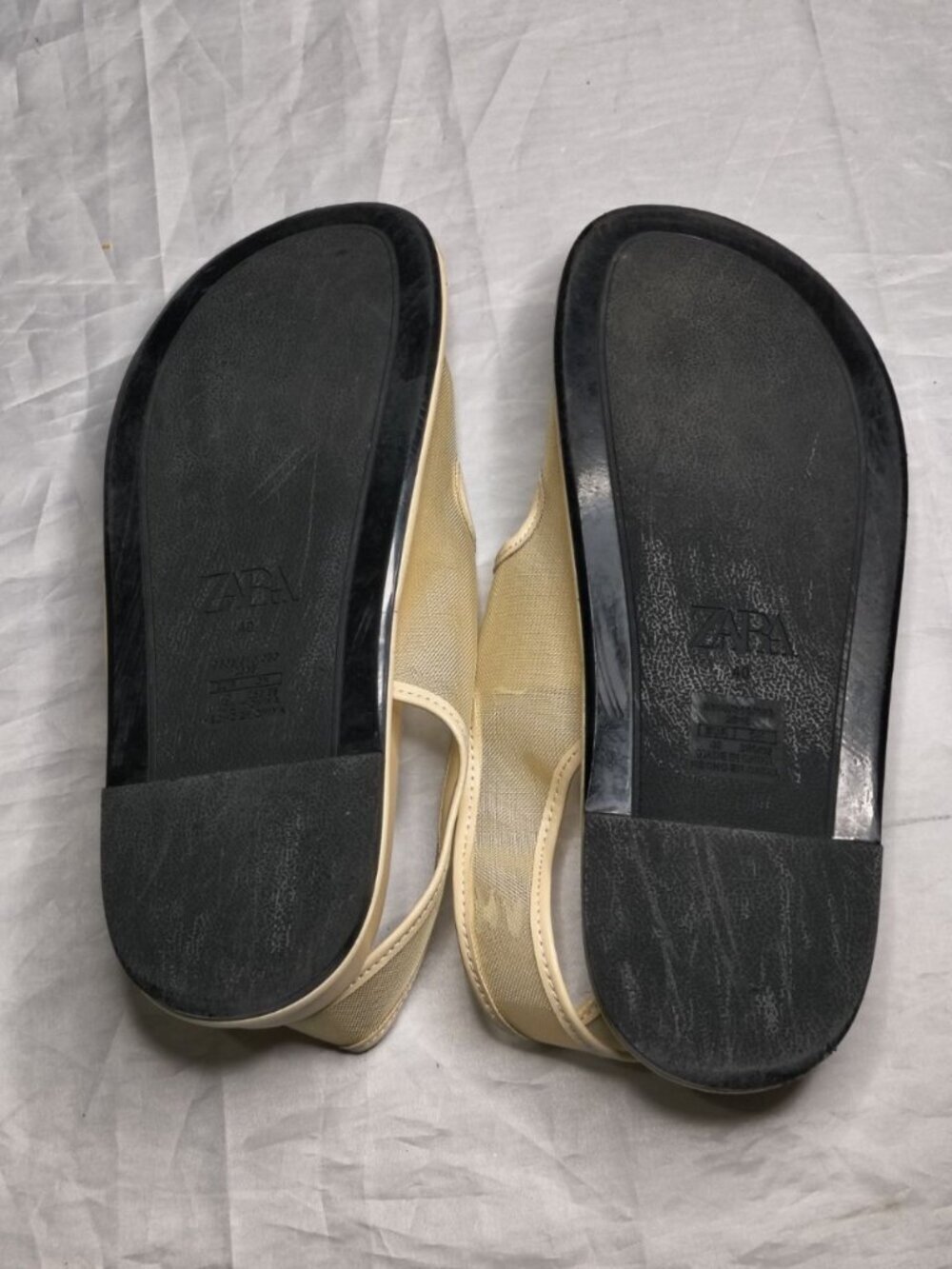 Zara Buckled Flat Mesh Sandals Sling Back Strap Women's Size 40 9.5 - Picture 8 of 12